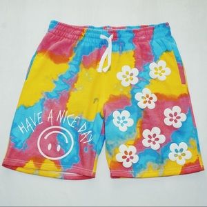“Have A Nice Day” Custom Tie Dye Shorts.
